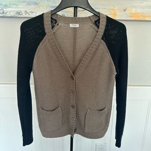 Tobi Color block knit cardigan